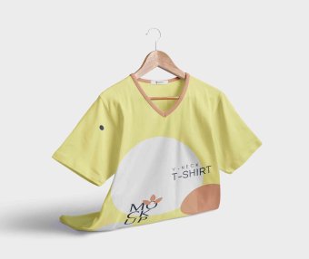 非黑色T恤衫穿搭PSD贴图素材