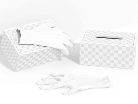 实验室医用手套设计ps贴图