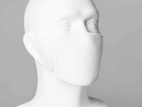 模特口罩展览psd智能贴图样机素材