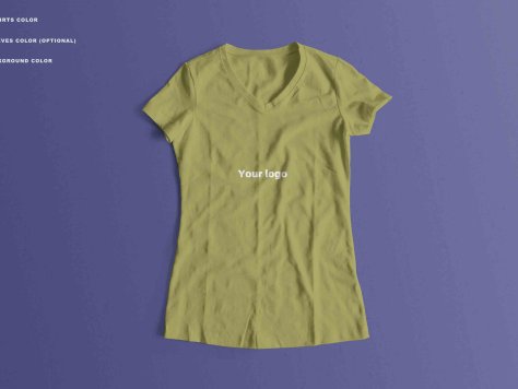 短袖T恤衫PSD贴图素材