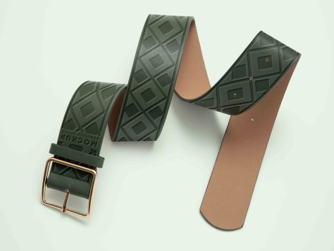 绿色腰带设计展示psd样机