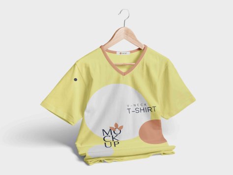 黄色T恤衫PSD贴图素材