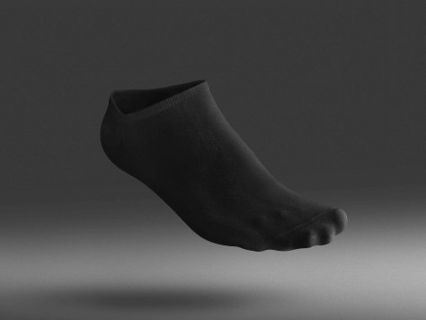 黑色船袜psd样机贴图