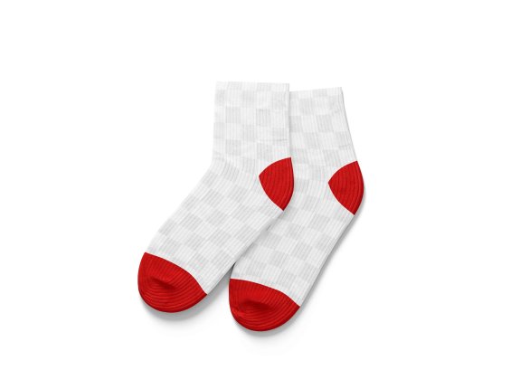 一双短袜设计效果图psd样机