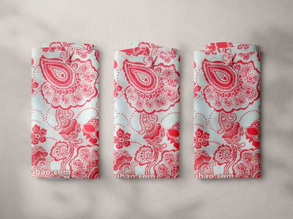 丝巾设计印花效果图PSD智能贴图样机