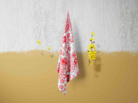 丝巾设计效果图PSD智能贴图样机