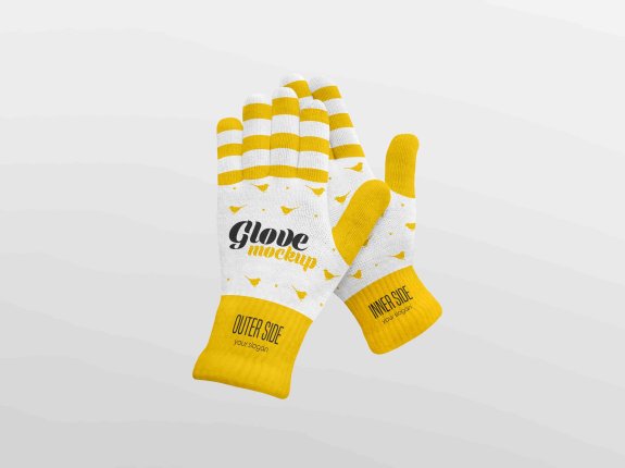 冬季保暖手套设计VI提案贴图素材
