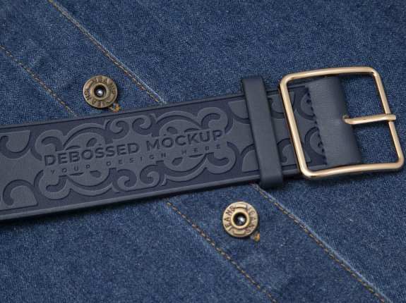 名牌皮带设计psd样机