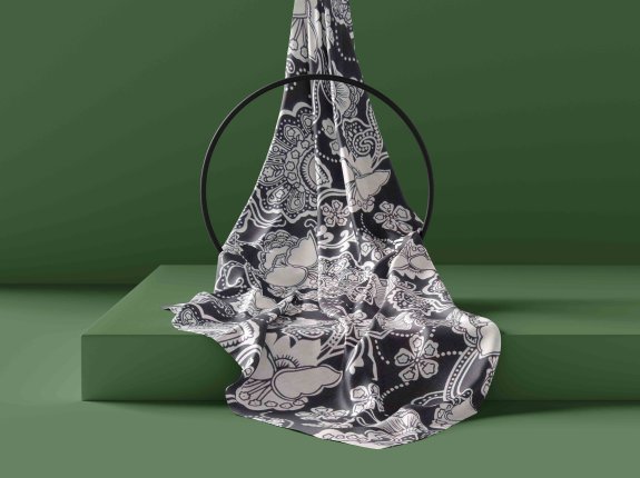 方巾设计时尚图案PSD智能贴图样机