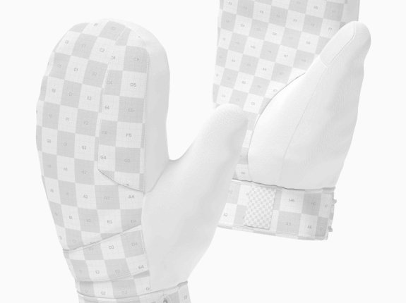 滑雪手套设计素材模板