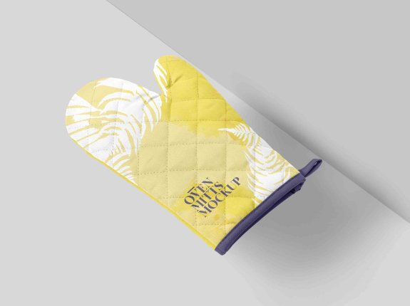 烘焙隔热手套设计psd贴图模板