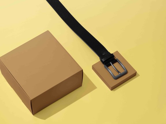 皮带设计包装psd样机模型