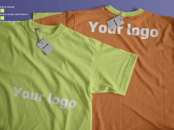 绿色T恤衫PSD贴图素材样机