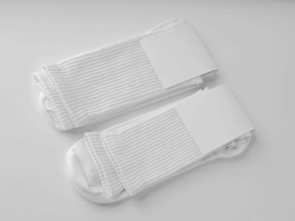 长筒袜标签设计智能贴图ps样机