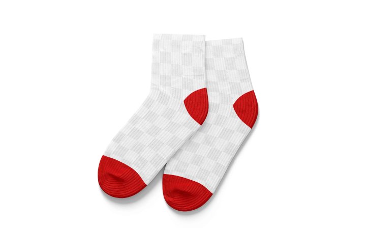 一双短袜设计效果图psd样机