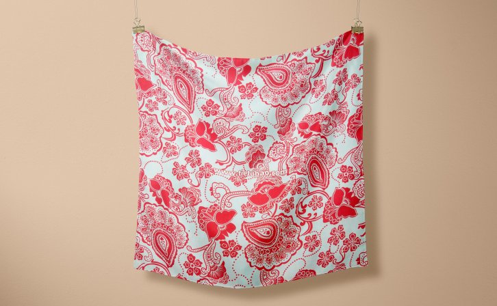 丝巾设计PSD智能贴图样机素材