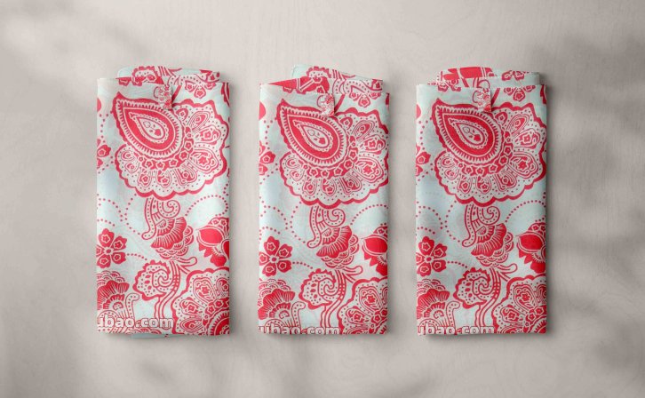 丝巾设计印花效果图PSD智能贴图样机