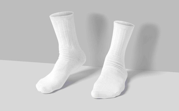 中筒袜设计展示psd智能贴图