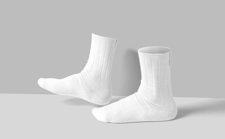 中筒袜设计效果图ps贴图素材