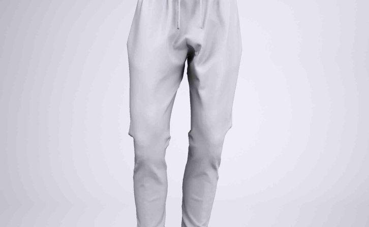 休闲裤服装效果图psd贴图