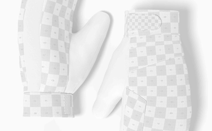 低温天气滑雪手套设计ps贴图素材