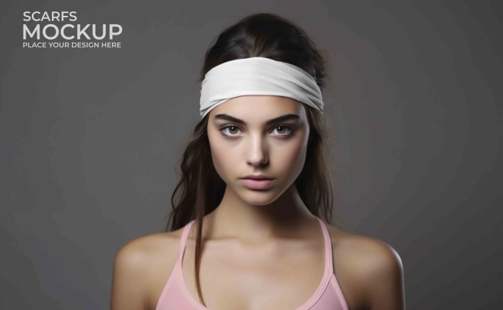 健身吸汗头巾设计贴图