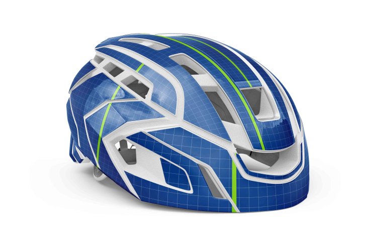 单车比赛防护头盔设计ps贴图