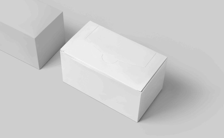 口罩包装设计psd智能贴图样机