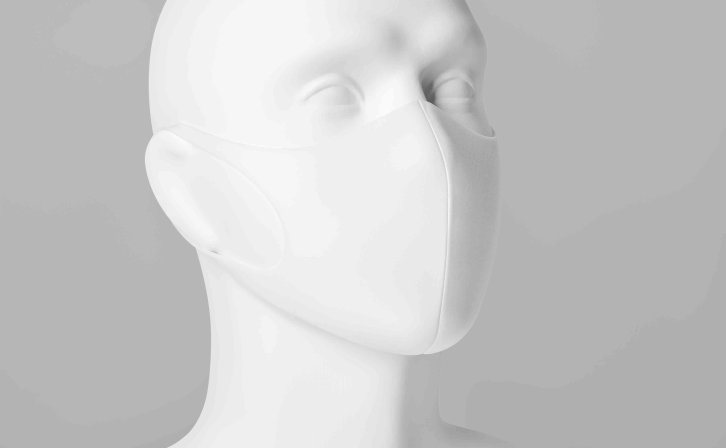 口罩模特展示logo贴图素材