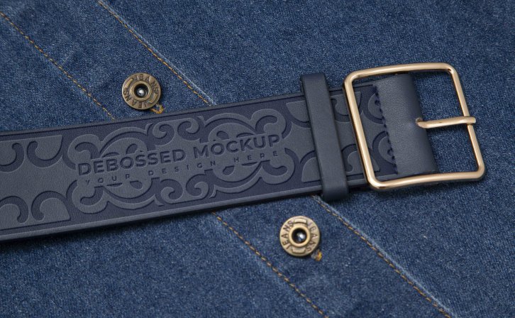 名牌皮带设计psd样机