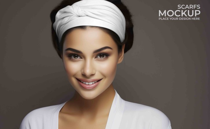 外籍模特头巾设计ps贴图