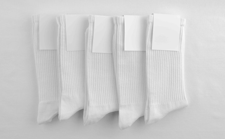 多双长筒袜设计智能贴图ps样机