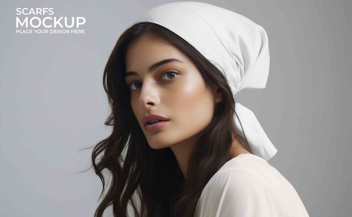 头巾印花设计贴图