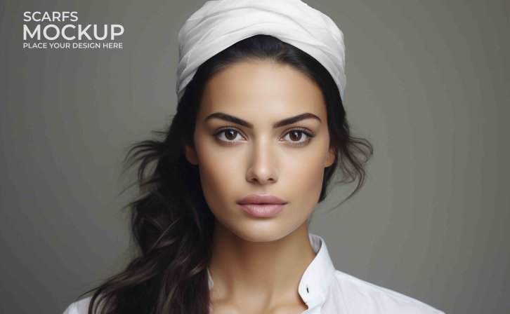 头巾设计印花贴图素材