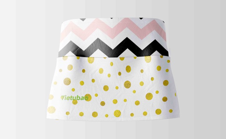 女士可爱短款围裙设计素材