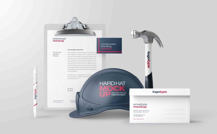 工地安全帽设计场景样机