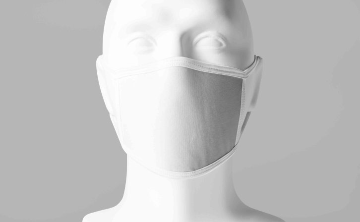 成人模特口罩演示psd智能贴图样机素材