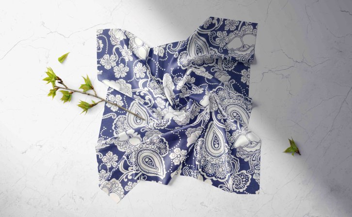 手帕设计PSD智能贴图样机