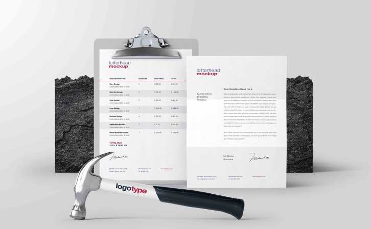 榔头设计psd样机素材