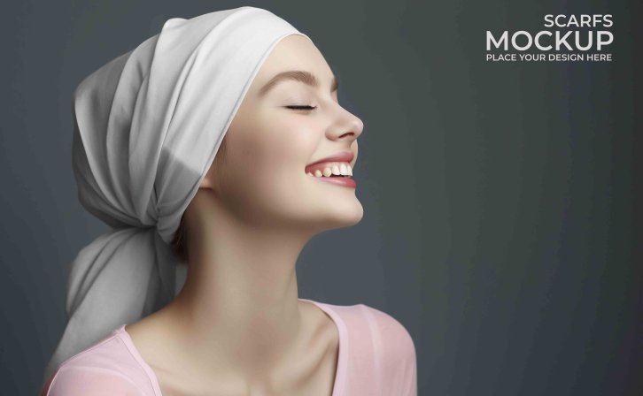 沐浴头巾设计mockups贴图素材