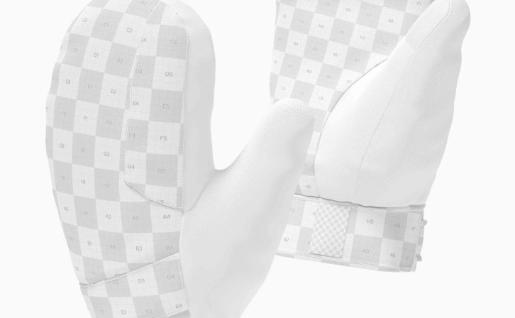 滑雪手套设计素材模板