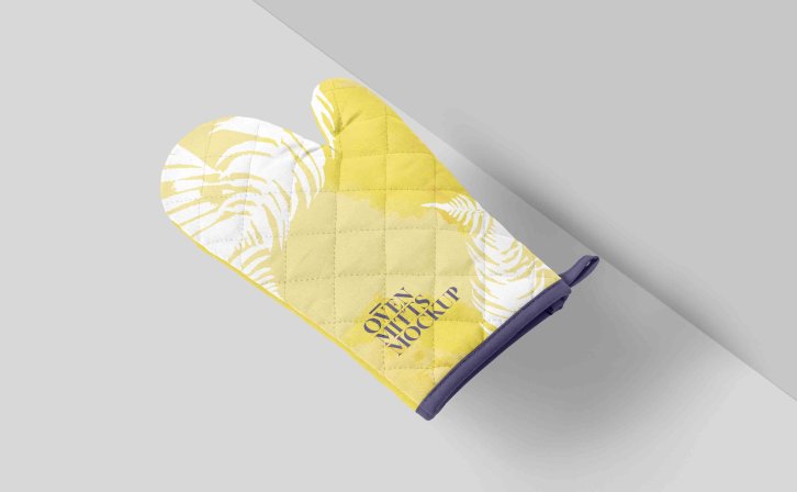 烘焙隔热手套设计psd贴图模板