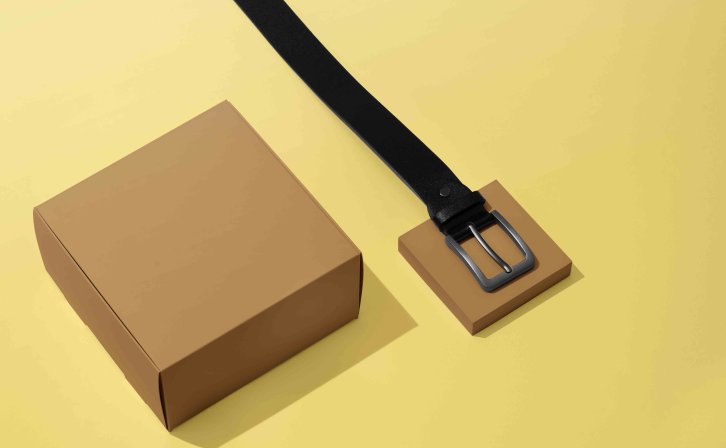 皮带设计包装psd样机模型