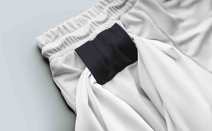 短裤设计细节展示psd贴图样机