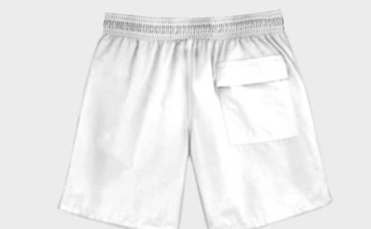 短裤设计背面psd贴图样机