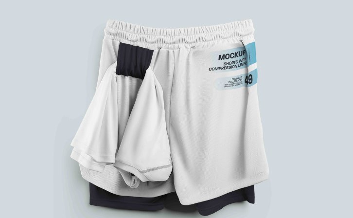 短裤贴图psd样机