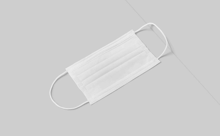 简单一次性口罩psd智能贴图样机素材
