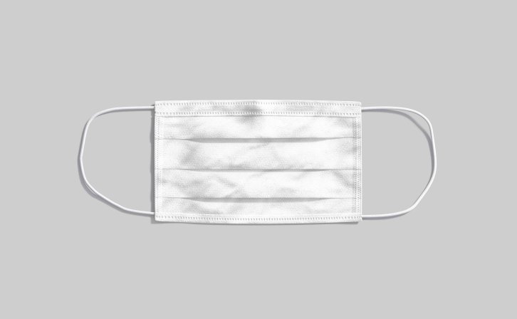 简单口罩设计psd智能贴图样机素材