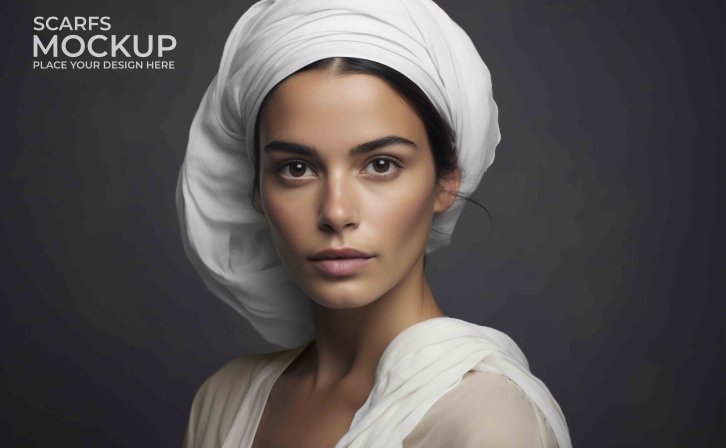 纺织品头巾设计ps贴图