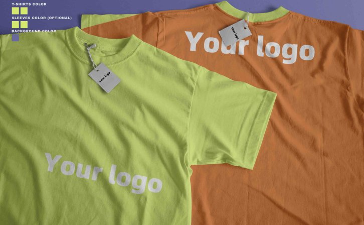 绿色T恤衫PSD贴图素材样机